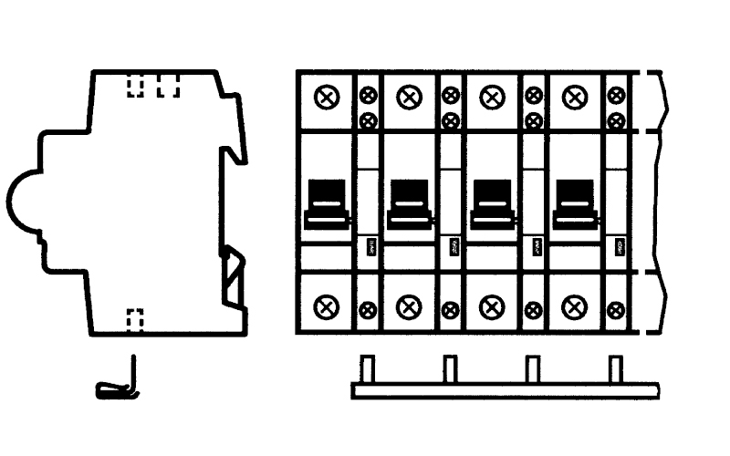 ABB Electrification - Samleskinne, s,s,s.. 38 mod 6mm2, for H/S kontakt