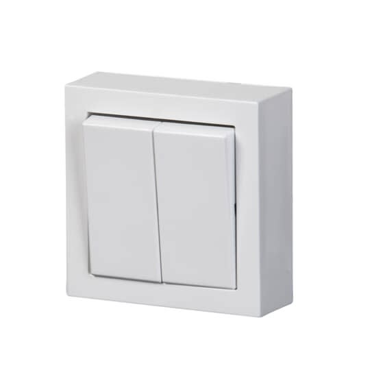 ABB Electrification - Impressivo bryter 6-6 påvegg dobbel endevender Hvit