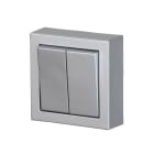 ABB Electrification - Impressivo bryter 6-6 påvegg dobbel endevender Aluminium