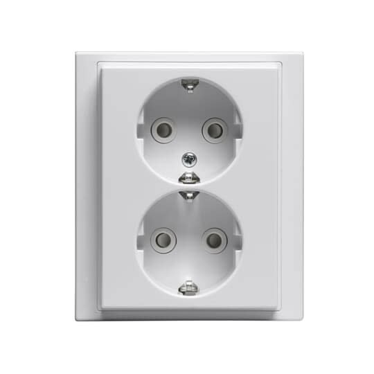 ABB Electrification - Impressivo innfelt dobbel stikkontakt 100PK Hvit