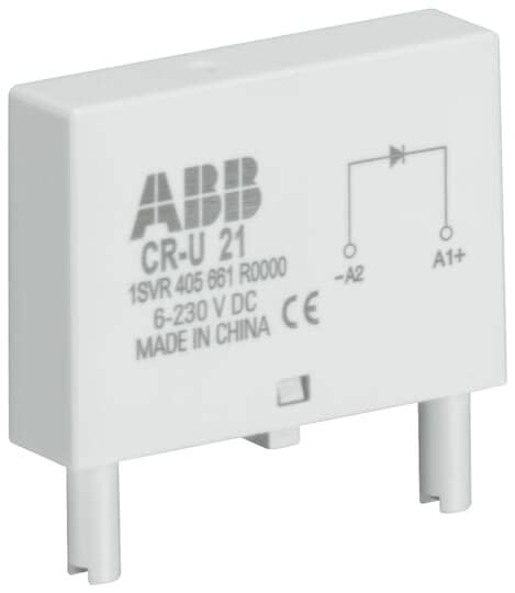 ABB Electrification - Varistor + LED (ved DC: A1=»+», A2=»-»), 6-24V AC/DC rød