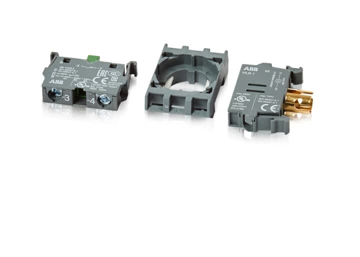 ABB Electrification - Holder + Kont.blokk + Lamp.blokk.m 1NO+1LB