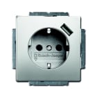 ABB Electrification - ENKEL STIKKONTAKT MED 1 X USB PURE STEEL
