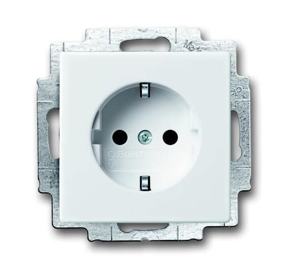 ABB Electrification - Impressivo innfelt enkel stikkontakt med NATTLYS Hvit