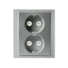 ABB Electrification - Impressivo innfelt dobbel stikkontakt Aluminium