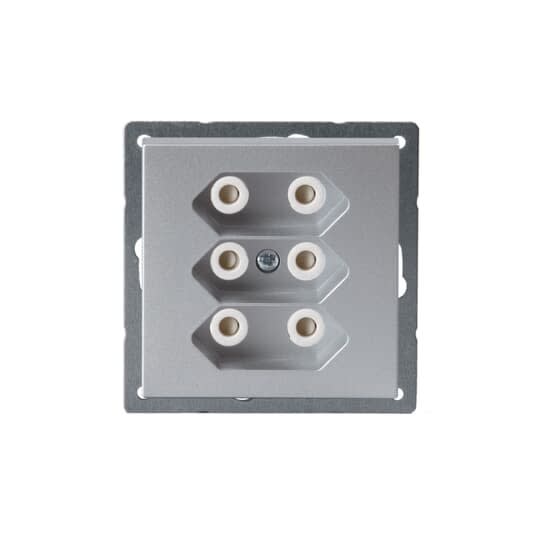 ABB Electrification - Impressivo innfelt EURO stikkontakt 3-VEIS Aluminium