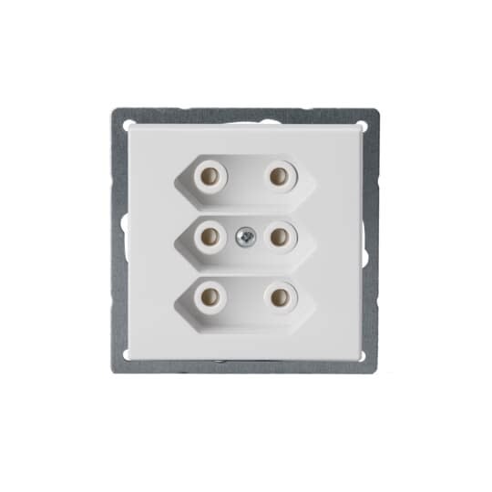 ABB Electrification - Impressivo innfelt EURO stikkontakt 3-VEIS Hvit
