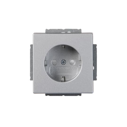 ABB Electrification - Impressivo innfelt enkel stikkontakt uten ramme Aluminium