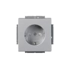 ABB Electrification - Impressivo innfelt enkel stikkontakt uten ramme Aluminium