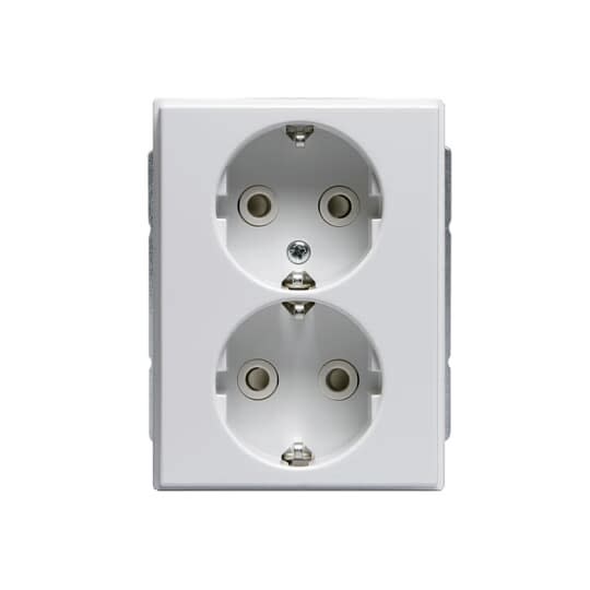 ABB Electrification - Impressivo innfelt dobbel stikkontakt uten ramme Hvit