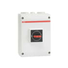 Hauge - Sikkerhetsbryter, OTP25T4M, 4P, 400V, 30A, 15kW, Plastkapsling, IP65, Sort vrihåndtak, 1NO
