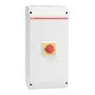 ABB Electrification - Sikkerhetsbryter, OTP90A3M, 3P, 400V, 90A, 45kW, Plastkapsling, IP65, Rød/gul vrihåndtak, 1NO