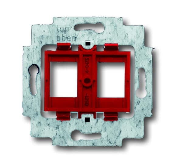ABB Electrification - Impressivo sentral plate 2XRJ45 med støvluke beskyttelse Hvit