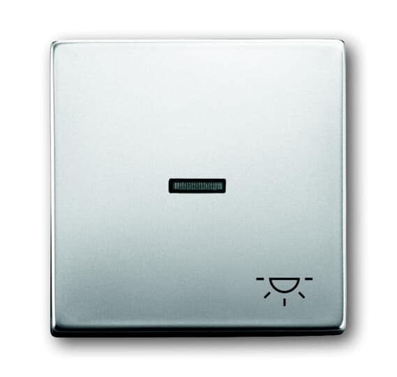 ABB Electrification - BRYTER VIPPE MED LYS.SYMBOL PURE STEEL