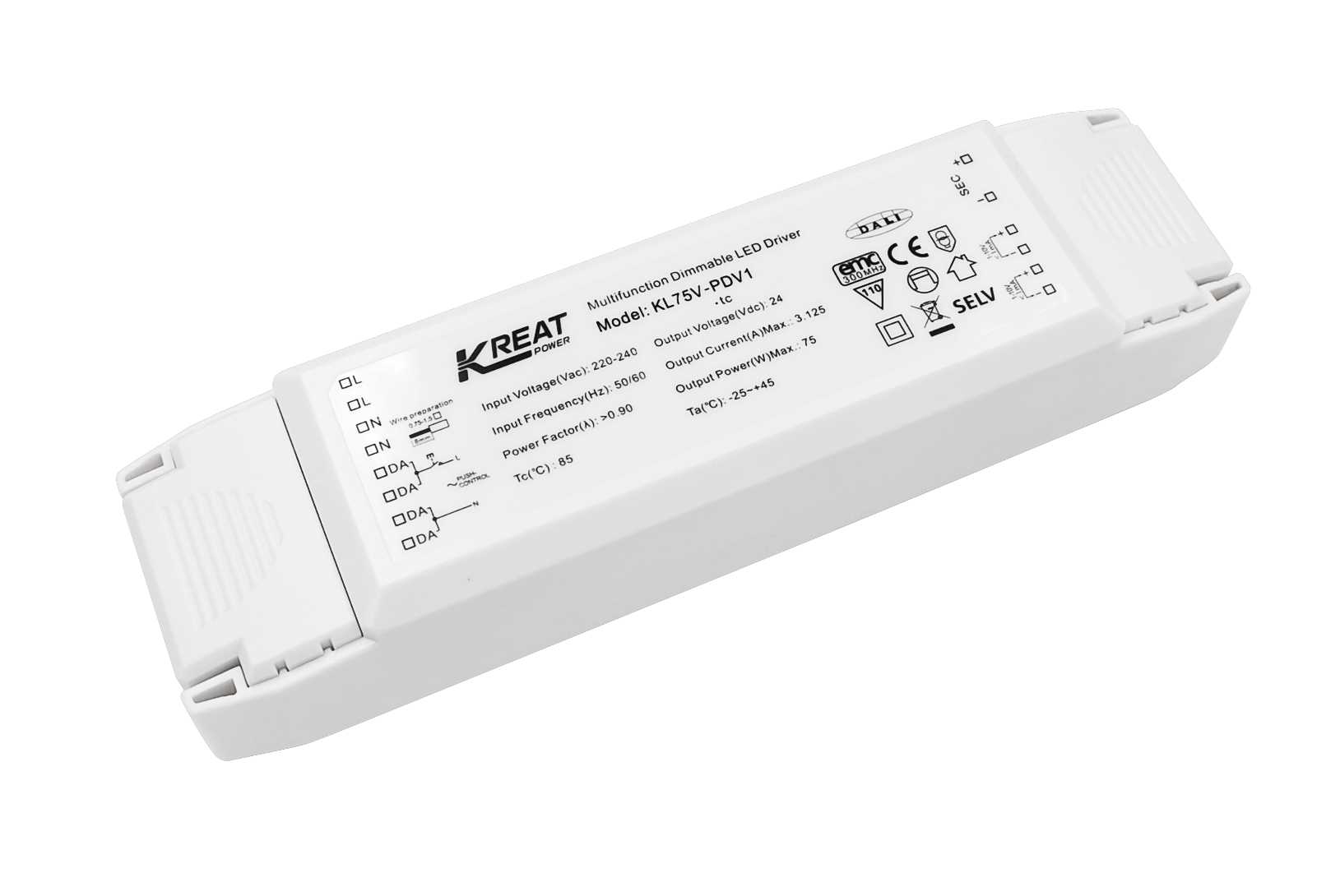 Vanpee - LED DRIVER 24V 75W DALI/IMP