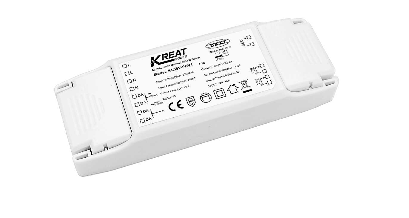 Vanpee - LED DRIVER 24V 30W DALI/IMP