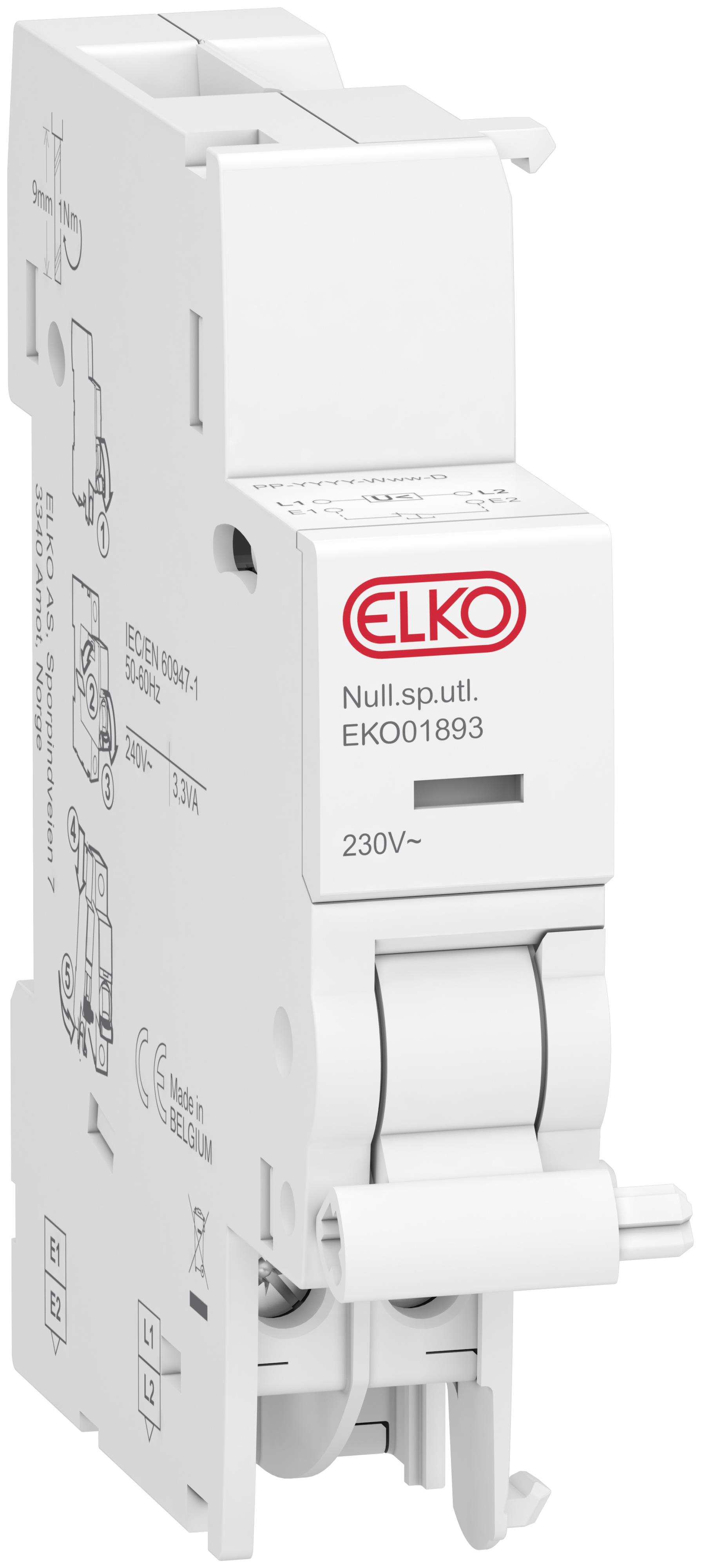 ELKO - Nullspenningsutløser 230V