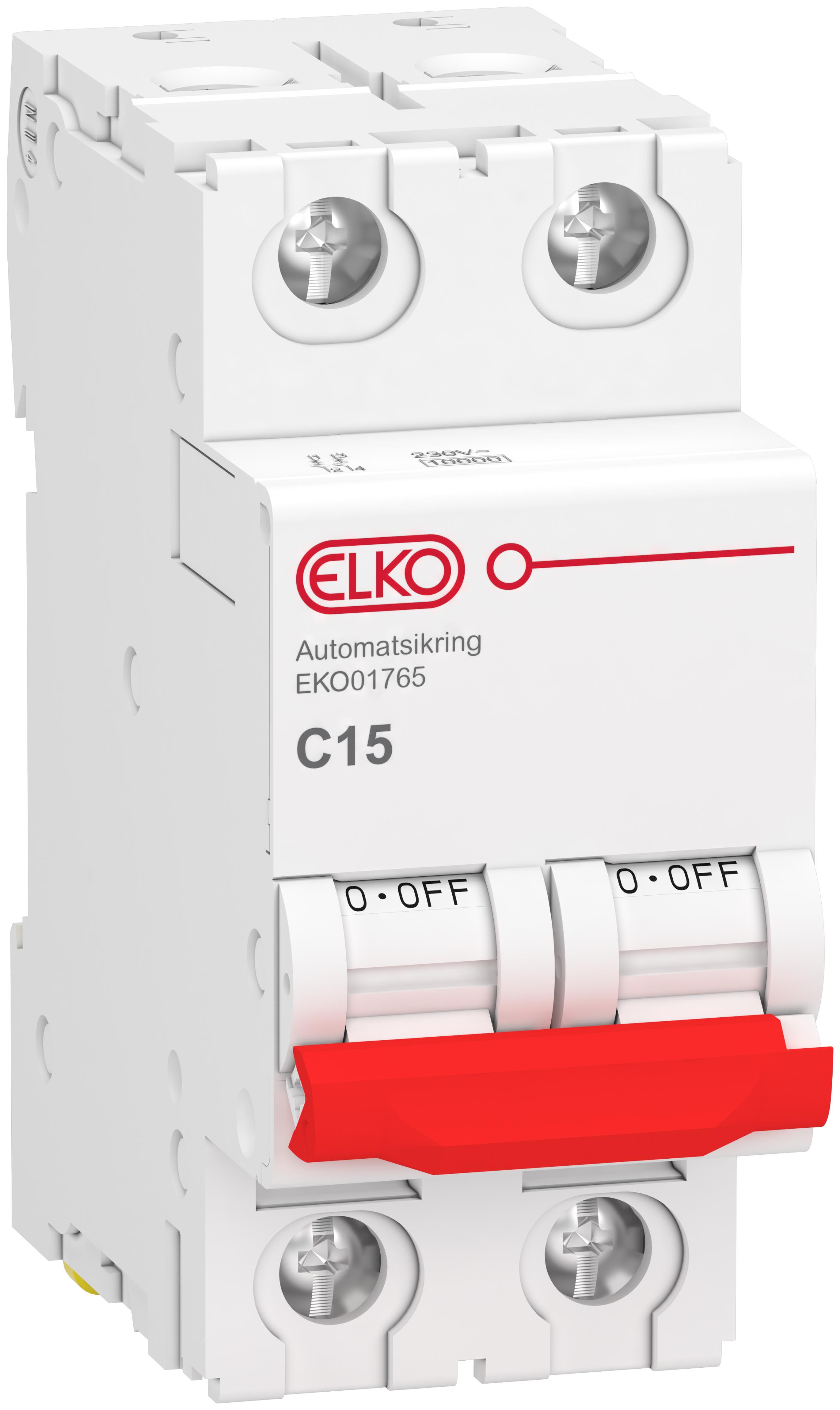 ELKO - Automatsikring 2P C 15A