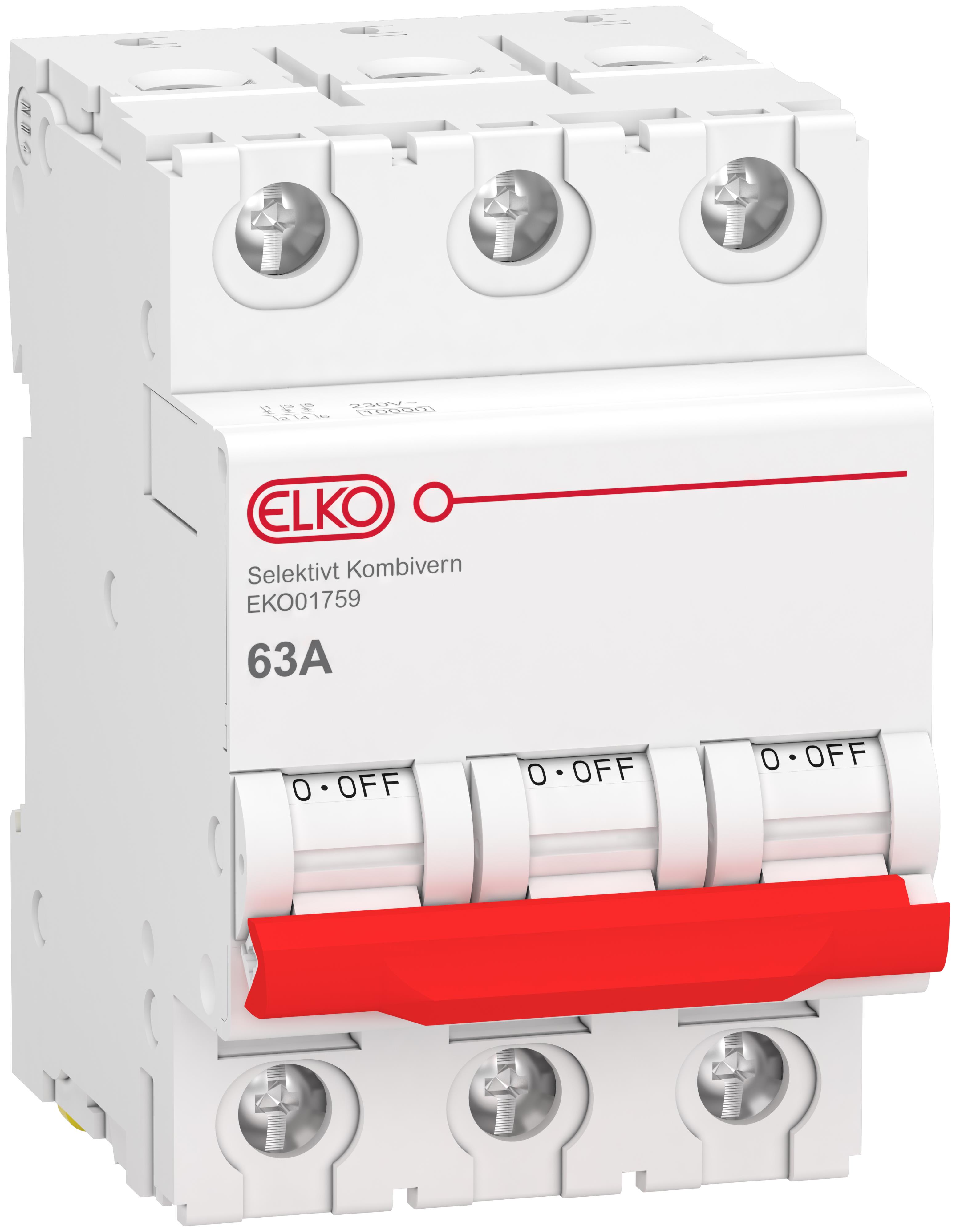 ELKO - Selektivt Kombivern OV 3P 63A