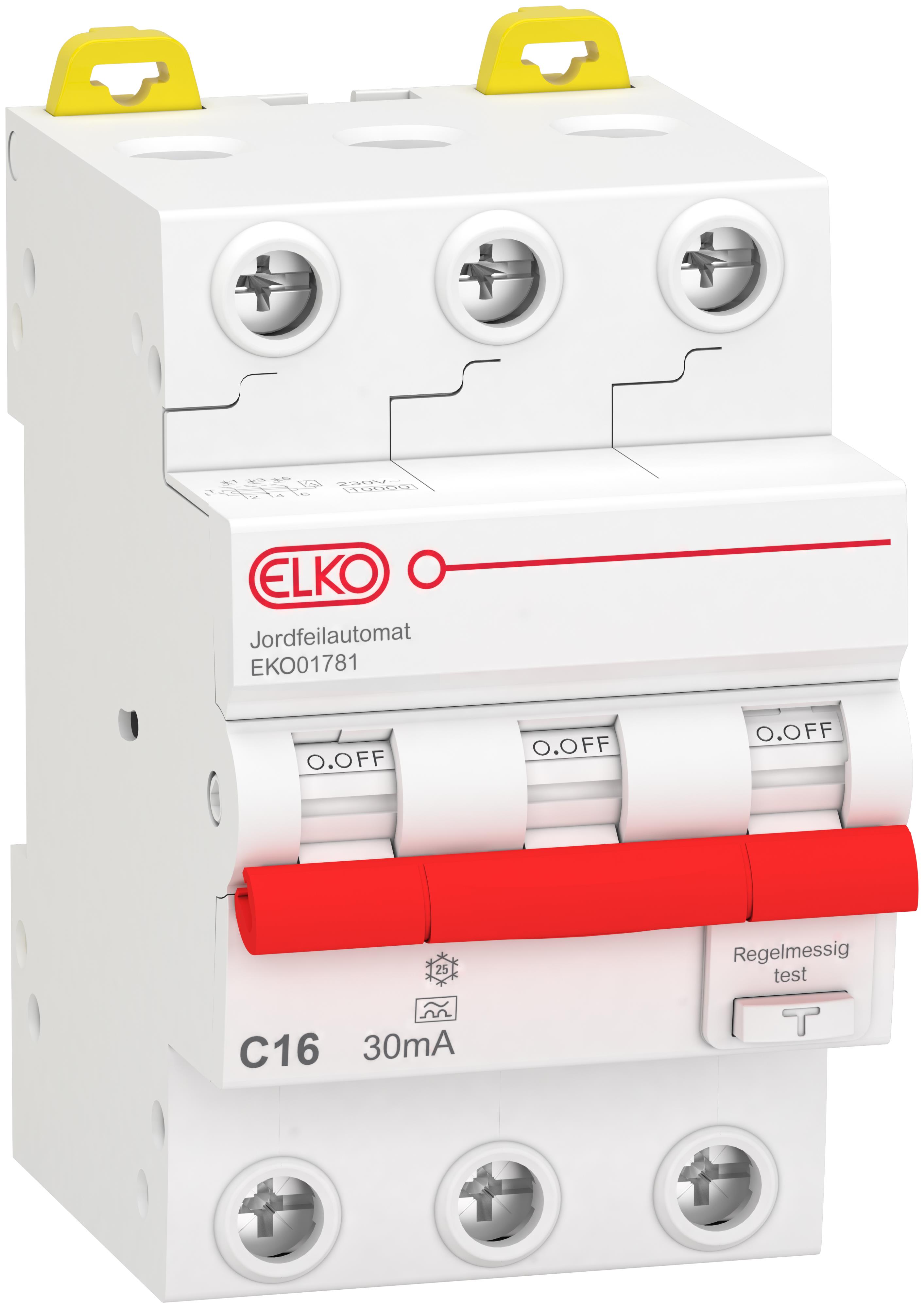 ELKO - Jordfeilautomat 3P C 16A