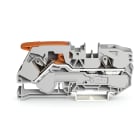 WAGO - 2-leder gjennomgående rekkeklemme;med spak og pluggbar CAGE CLAMP®;16 mm²;grå