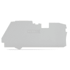 WAGO - Ende- og mellomliggende plate;1 mm tykk;for 3-leder rekkeklemmer;grå