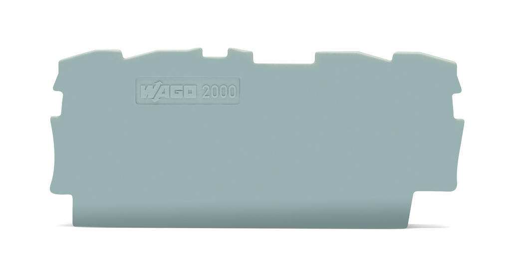 WAGO - Ende- og mellomliggende plate 0,7 mm tykk, grå