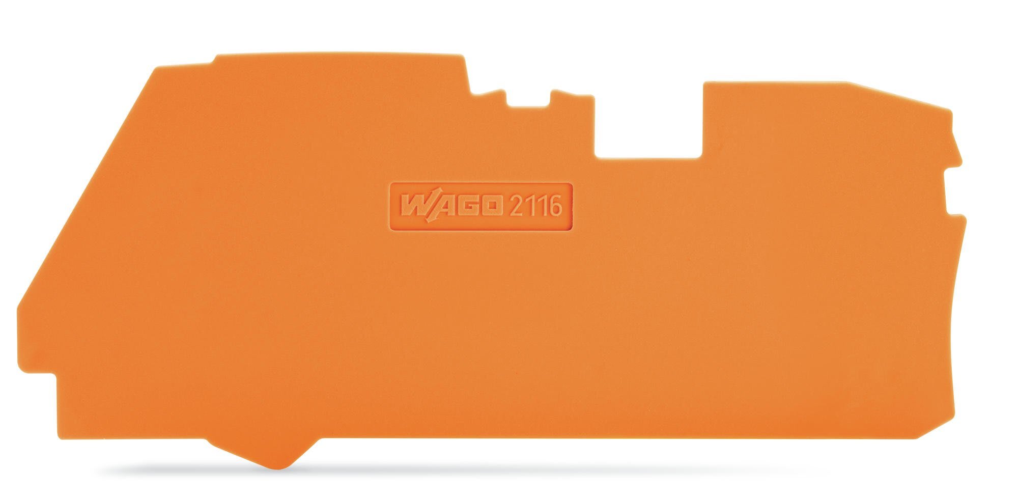 WAGO - Ende- og mellomliggende plate;1 mm tykk;oransje