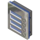 Videx - VIDEX 4044/A MODUL/Flatkabel ALU UTVIDERMODUL,4KNAPP