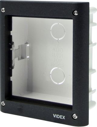 Videx - VIDEX 4884/G RAMME/PÅVEGG MESS. RAMME M/PÅVEGGBOKS, 4 MOD
