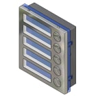 Videx - VIDEX 4045/A MODUL/Flatkabel ALU UTVIDERMODUL,5KNAPP