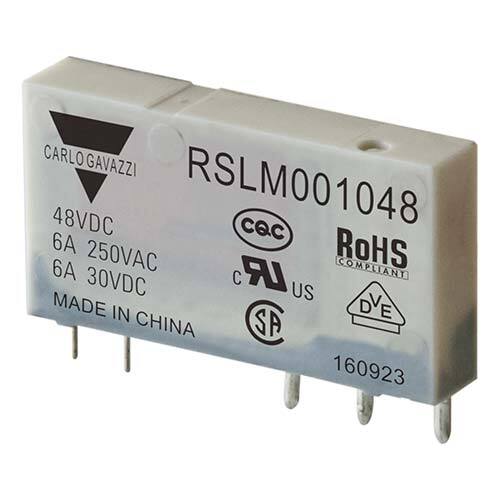 Carlo Gavazzi - 5-pins hjelperele med 1 vekselkontakt. Spolespenning 48VDC.