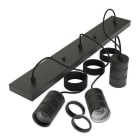Calex - Retro pendeloppheng Sort skinne E27 3x2m