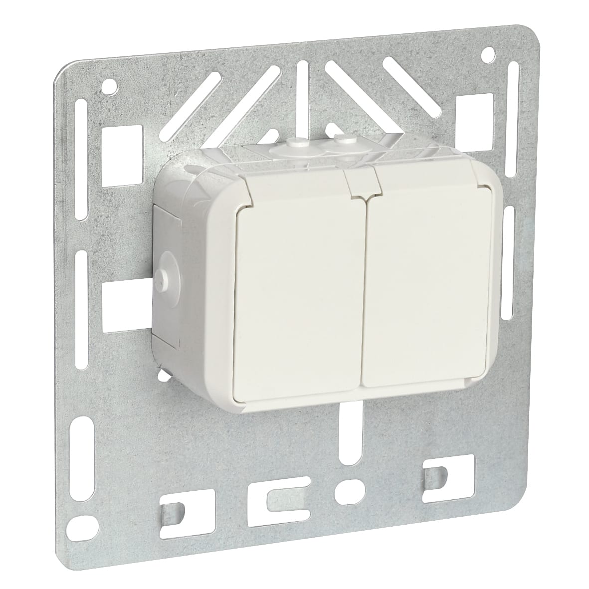 MP Bolagen - Festeplate dbl stikk IP44 MP-112SG