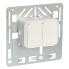 MP Bolagen - Festeplate dbl stikk IP44 MP-112SG