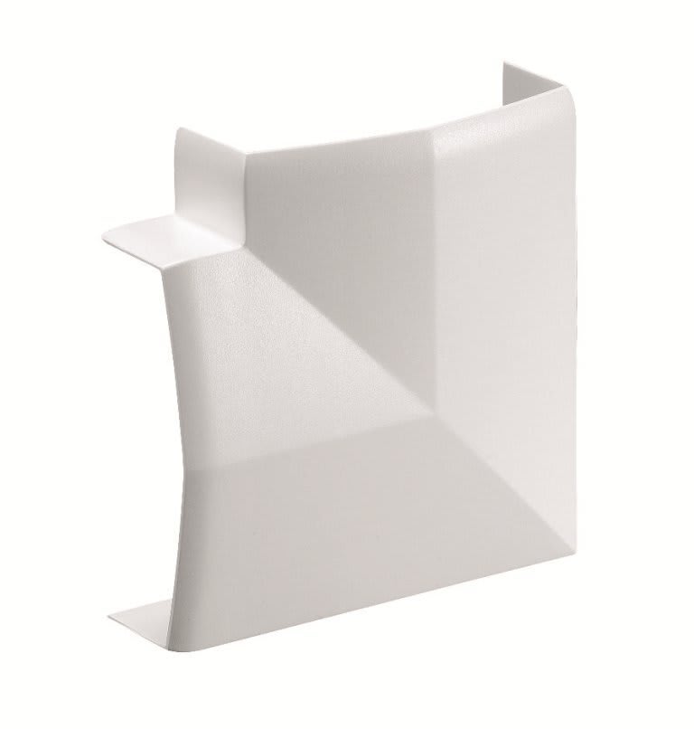 REHAU - ATRIANE flatvinkel for 32x12 kanal, matt PVC i POLARHVIT