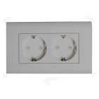 REHAU - Signa 2-veis stikk med ramme 230v renhvit RAL 9010