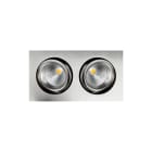 SG Armaturen - JUNISTAR SQUARE BØRSTET STÅL 2x6W LED 2700K