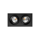 SG Armaturen - Junistar IsoSafe DimToWarm sort 2x LED 2000-2800K, Ra 95, SDCM 3, L90/B10> 50.000, Cl II SELV, IP44