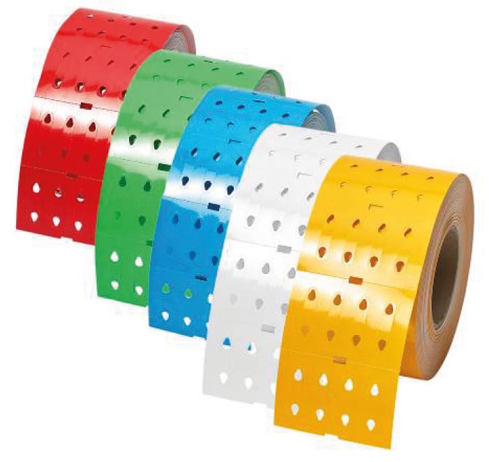 FLEXIMARK - TF0 0,25-0,75 enledermerking. 22,9x5,2mm, Hvit, rull a 2000 merker