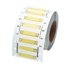 FLEXIMARK - PUR 60x10mm Gul stripsbare kabelmerker. Rull a 1000 merker. 