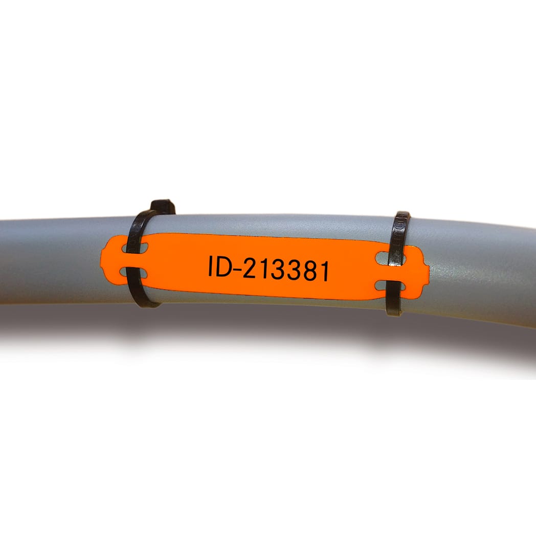 FLEXIMARK - PUR 60x10mm Orange stripsbare kabelmerker. Rull a 1000 merker.