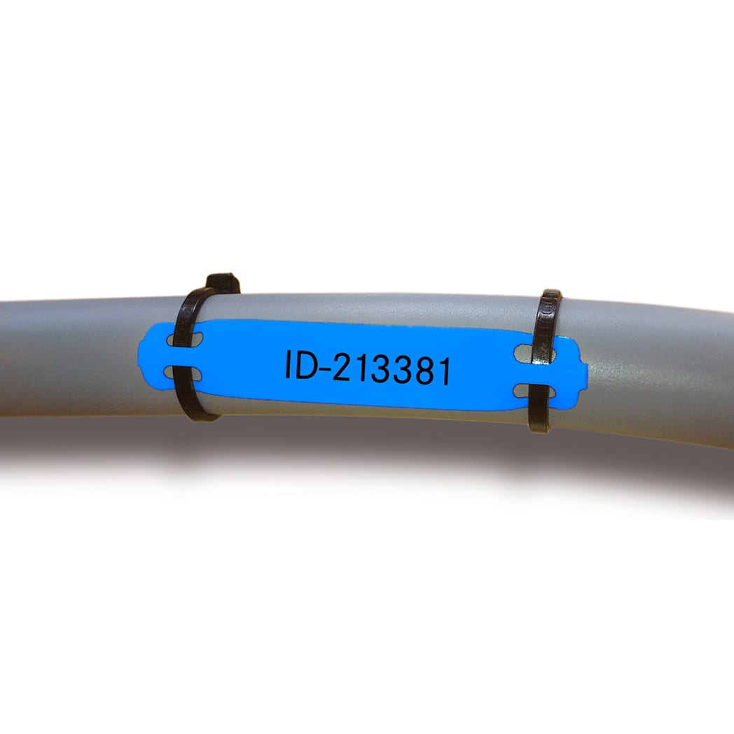 FLEXIMARK - PUR 60x10mm Blå stripsbare kabelmerker. Rull a 1000 merker.