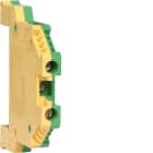 Hager - Rekkeklemme PE-jord, skrutilkobling 2,5mm2 bev ledning, 4mm2 helkjerne