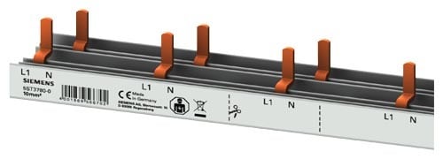 Siemens - 2 fas samleskinne for 22stk Jordfeilautomat+afd+hj.ko