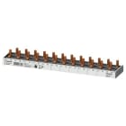 Siemens - 2 fas samleskinne for 12stk 5SV1/6/9, 1 modulbredde, 12mw