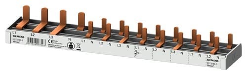 Siemens - 4 fas samlesk, L1-L2-L3-N+8 JFA 1 modulbredde, 12mw, OV, lastbr. eller OSV monteres på skinne