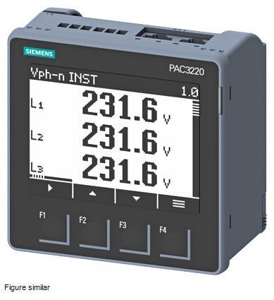 Siemens - PAC 3220 nettanalysator.-24-60VDC, Modbus TCP, 96x96