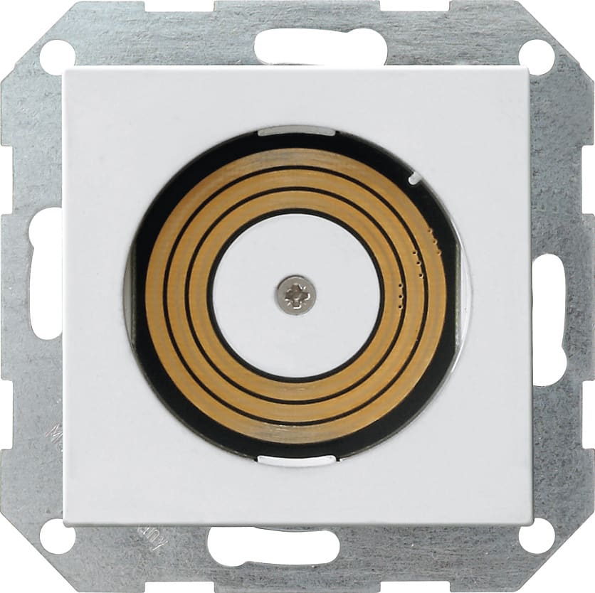 GIRA - Plug & Light Sokkel uten lås renhvit glanset