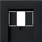 GIRA - Avdekking TAE+stereo+USB System 55 Matt Svart